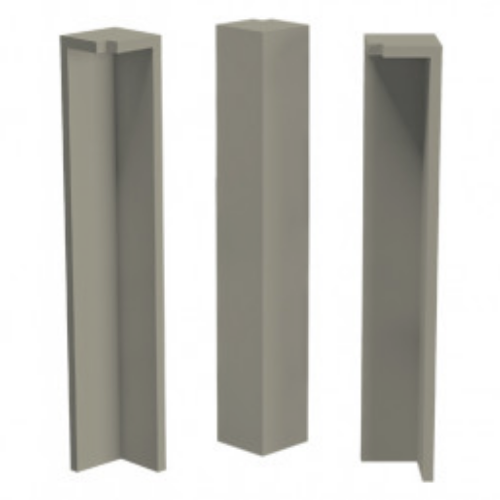 Terminal para Canto Externo Cinza Titanium 154mm