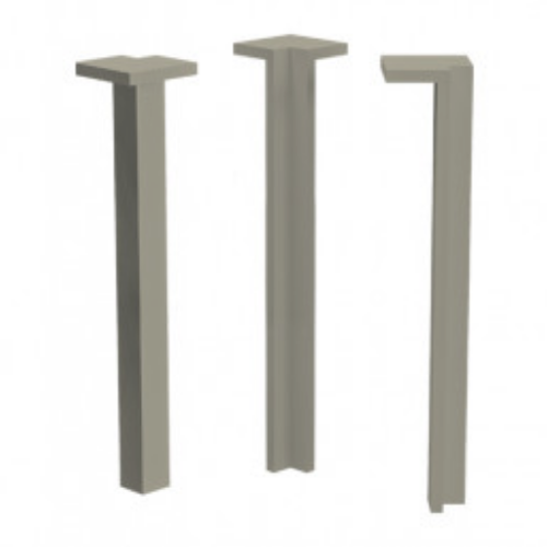 Terminal para Canto Interno Cinza Glacial 154mm